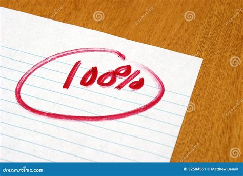 Hundred Percent Stock Image Image 32584561