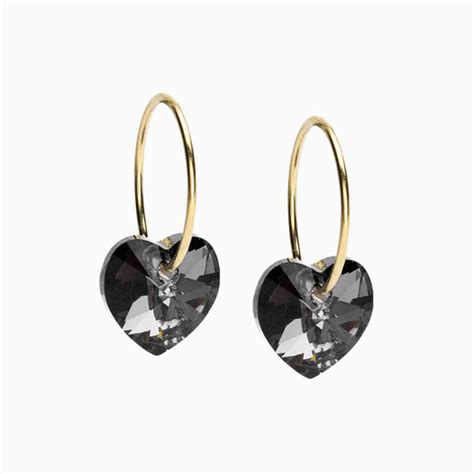 Hypoallergenic Pure Medical Grade Golden Titanium Heart Pendant Earrings
