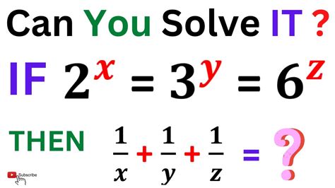 If 2 X 3 Y 6 Z Then 1 X 1 Y 1 Z Short Tricks Of Algebra By Nkmishra Sir Tricks Master
