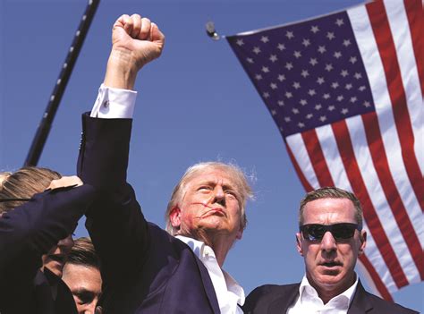 In Pictures Trump Survives Assassination Attempt