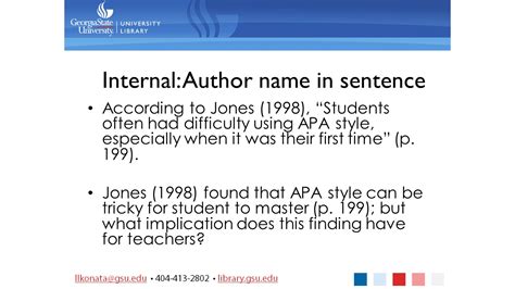 In Text Citations Citing While Writing Using Apa Gsu Library