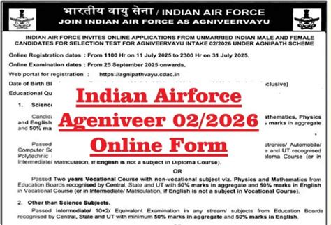 Indian Air Force Agniveer Online Form Indian Air Force Agniveer Online Form