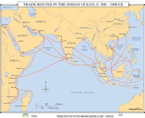 Indian Ocean Trade Goods Map