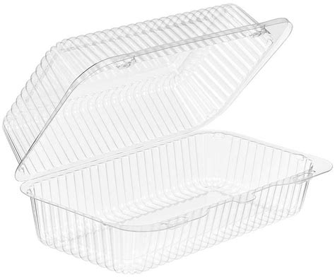 Inline Plastics Pet Clear Hinged Container 56 Ounce 500 Per Case
