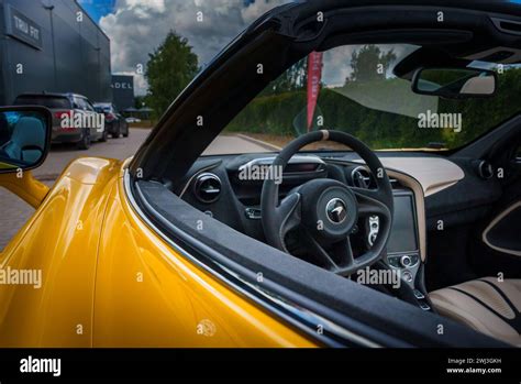 Inside View Of Yellow Mclaren 765Lt At The Openair Tuning Garage