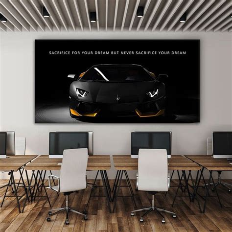 Inspirational Lamborghini Wall Art For Cars Lover Gifts Motivational Quote Poster Home Office Decor Sport Car Canvas Millionaire Mindset Etsy