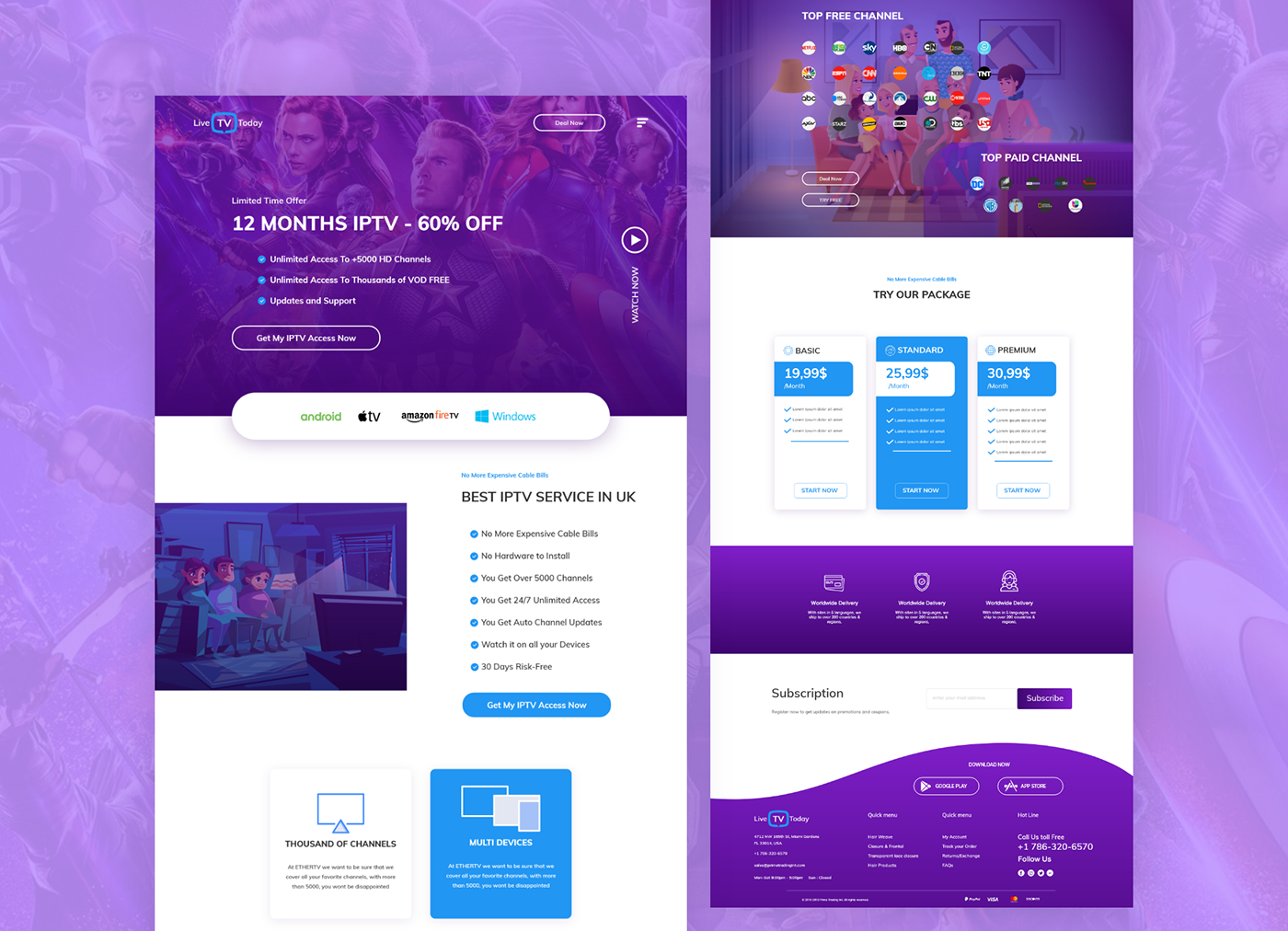 Iptv Website User Interface Behance Iptv Website User Interface Behance