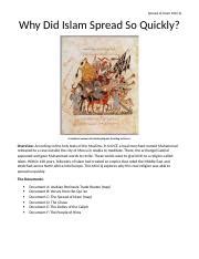 Islam Spreading Docx Why Did Islam Spread So Quickly Islam Is