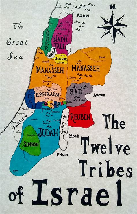 Israel 12 Tribes Map