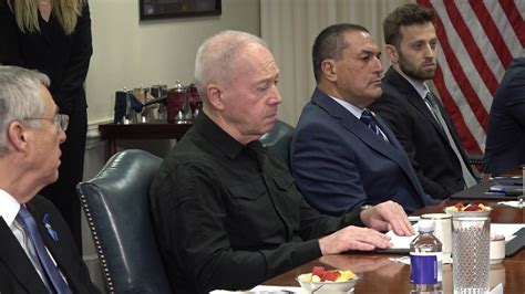 Israeli Defense Minister Meets With Us Defense Secretary Lloyd Austin