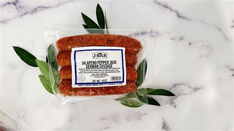 Jalapeno Pepper Jack German Sausage J Bar Meat Company