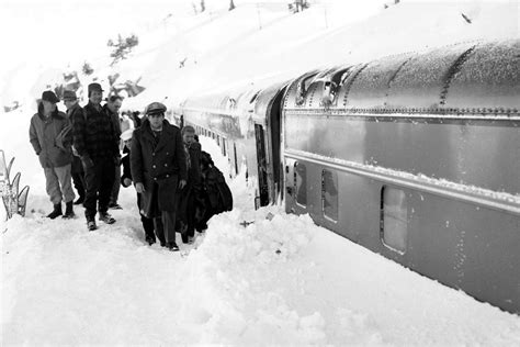 January 1952 The Southern Pacific Train City Of San Francisco Stuck On The Tracks At Crystal Lake Between Yuba Pass And Donner Summit The Luxury Passenger Train Was Heading To Chicago Amid