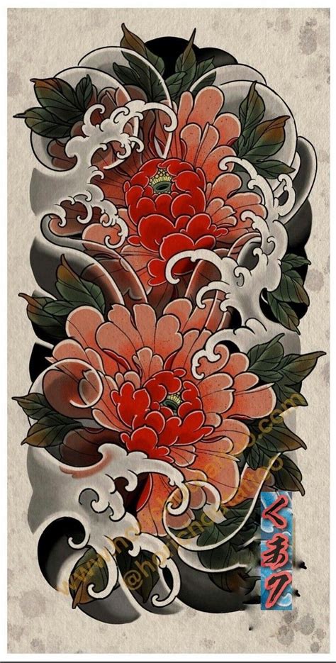 Japanese Floral Tattoo Design Japanese Floral Tattoo Design