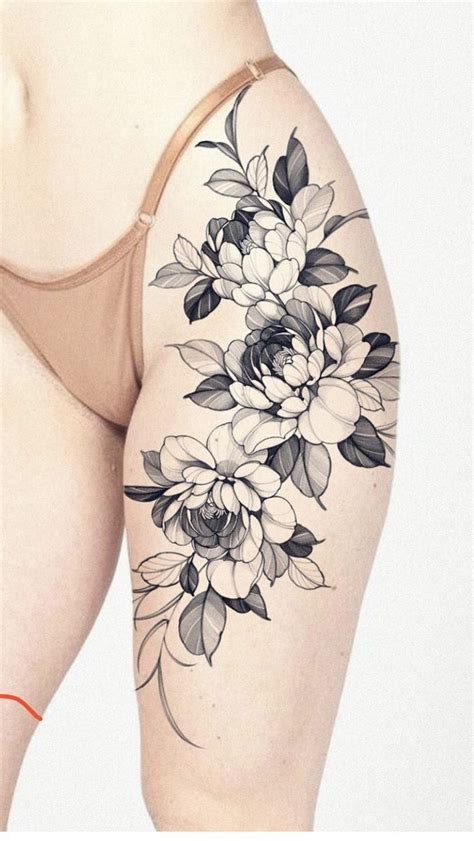 Japanese Flower Tattoos Peony Flower Tattoos Floral Thigh Tattoos Japanese Flower Tattoos Peony Flower Tattoos Floral Thigh Tattoos