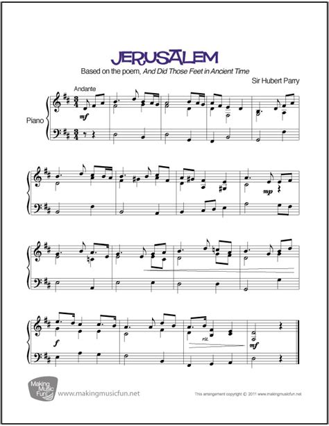 Jerusalem Hymn Pdf