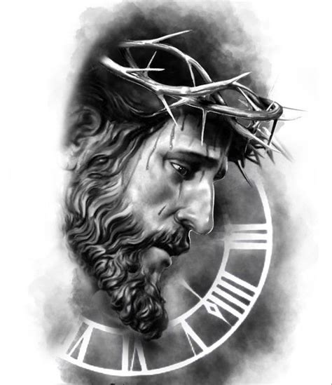 Jesus Face Tattoo Drawing