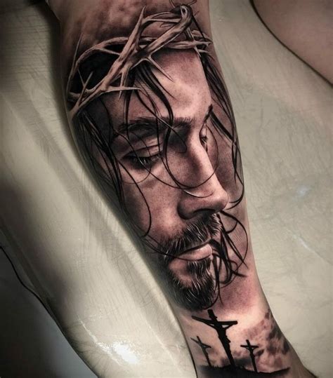 Jesus Tattoo On Forearm