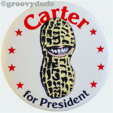 Jimmy Carter For President 1976 Smiling Peanut Campaign Pin Pinback Jimmy Carter For President 1976 Smiling Peanut Campaign Pin Pinback