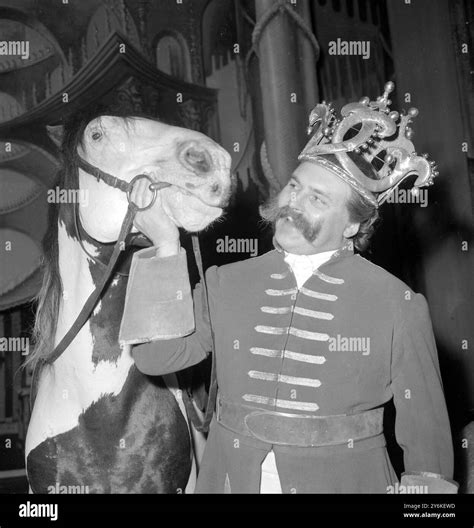 Jimmy Edwards Seen With A Pantomime Horse During A Scene From The