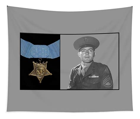 John Basilone And The Medal Of Honor Tapestry By War Is Hell Store Fine Art America
