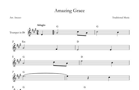 John Newton Amazing Grace Trumpet Lead Sheet In G Major Chord Symbols John Newton Amazing Grace Trumpet Lead Sheet In G Major Chord Symbols