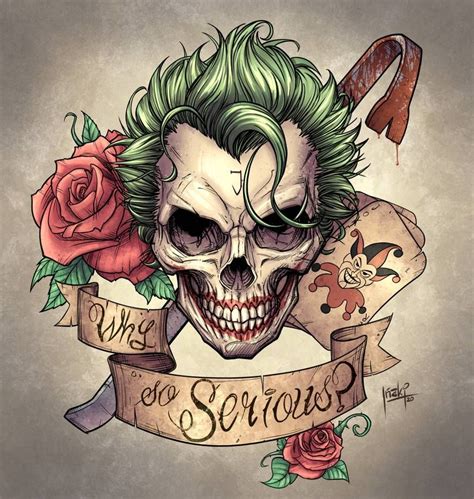 Joker Skull Tattoo Designs Tattoo Style Trends