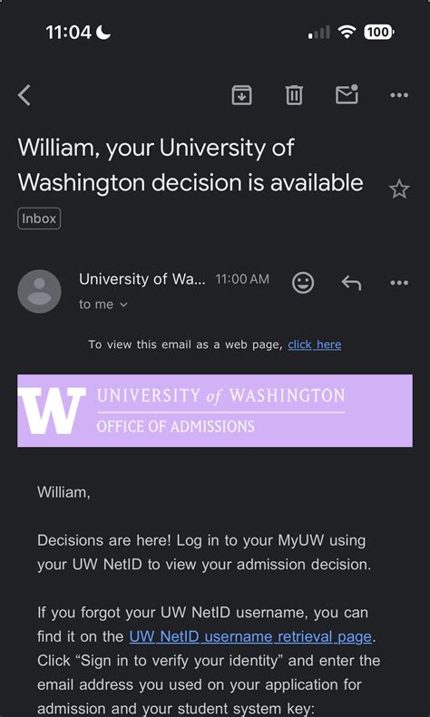 Just Got This Email From Uw About The Freshman Waitlist R Udub