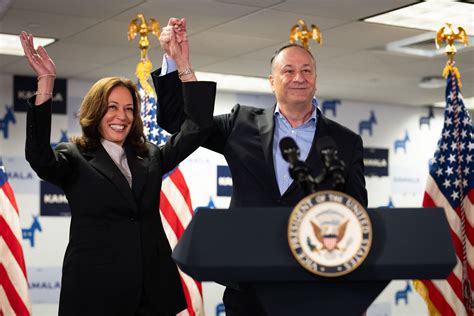 Kamala Harris Amp 39 Husband Doug Emhoff And Tim Walz Appear In Amp 39 Normal