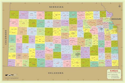 Kansas Zip Codes Map Kansas Zip Codes Map