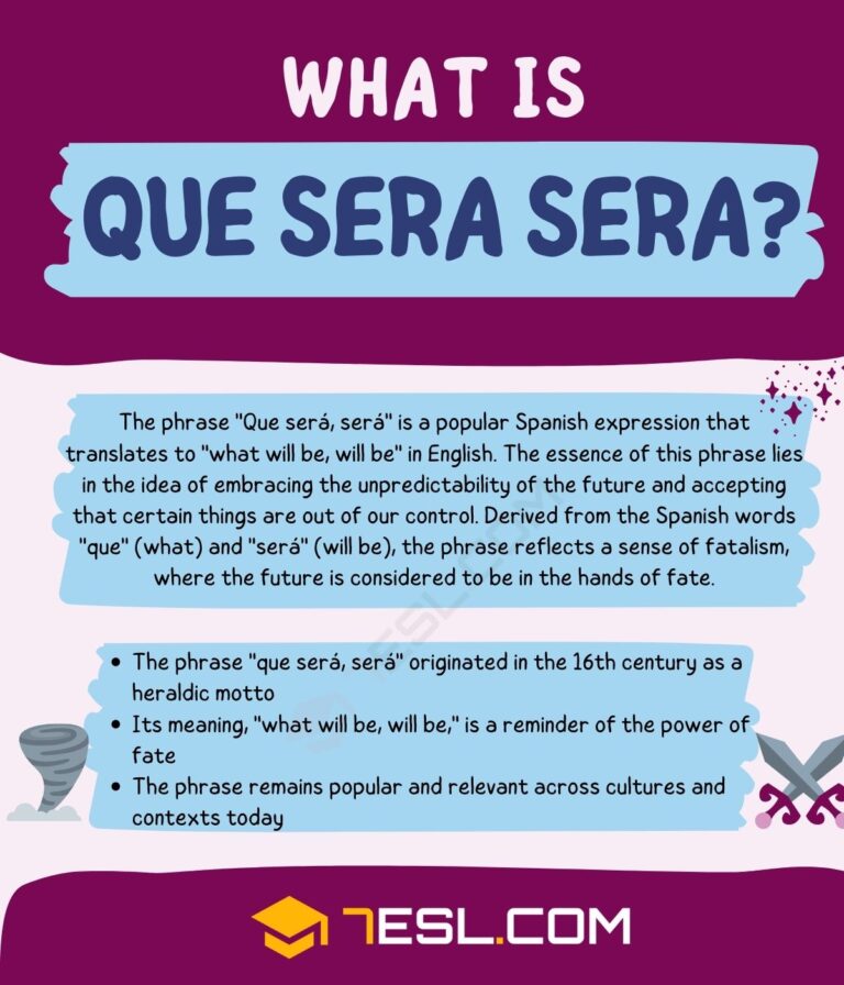 Kay Sera Sera Meaning Explained