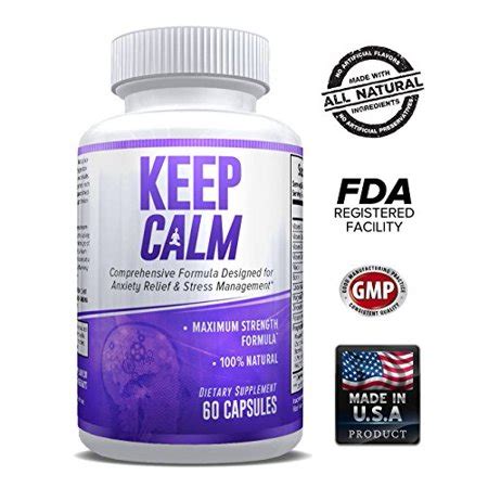 Keep Calm Anxiety Relief Supplement 2 Pack Comprehensive Formula