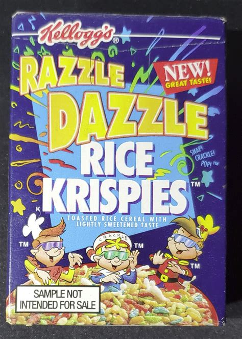 Kellogg Amp 39 S Razzle Dazzle Rice Krispies Full Unopened Sample Box 1997