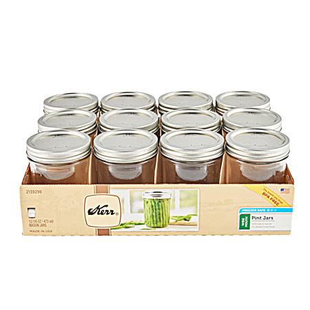 Kerr Pint Clear Wide Mouth Glass Canning Jars 12 Pk By Kerr At Fleet Farm