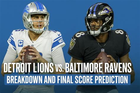 Key Matchups And Final Thoughts Before The Detroit Lions Vs Baltimore Ravens Game Key Matchups And Final Thoughts Before The Detroit Lions Vs Baltimore Ravens Game