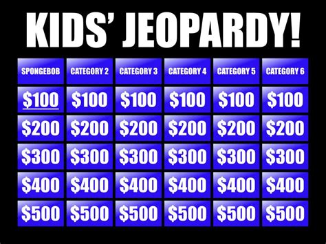 Kids Jeopardy: Fun and Educational Games for Young Learners