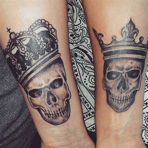 King And Queen Skull Tattoo Designs
