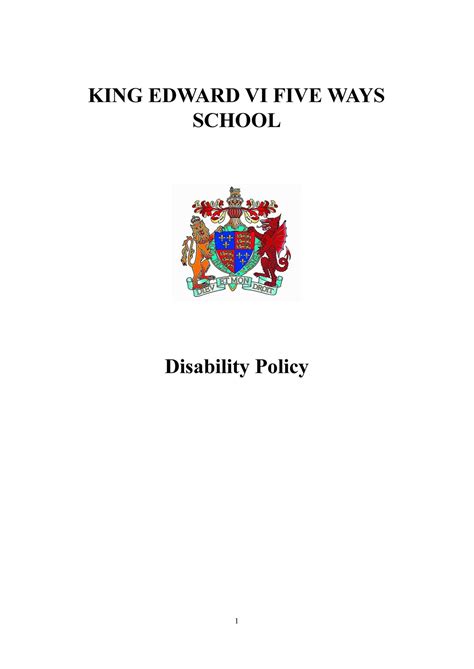 King Edward Vi Five Ways Schoo Disability Policy Doc Page 4 5
