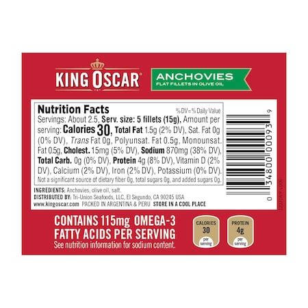 King Oscar King Oscar Anchovies 2 Oz Pk18 00034800600610 Zoro