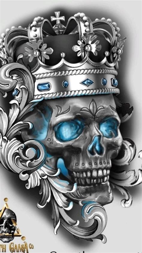 King Skull Tattoo Designs