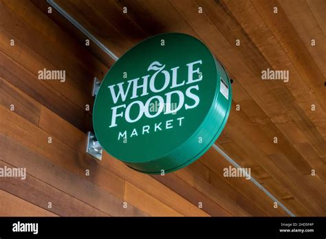 Kirkland Wa Usa Circa July 2021 Low Angle View Of A Whole Foods