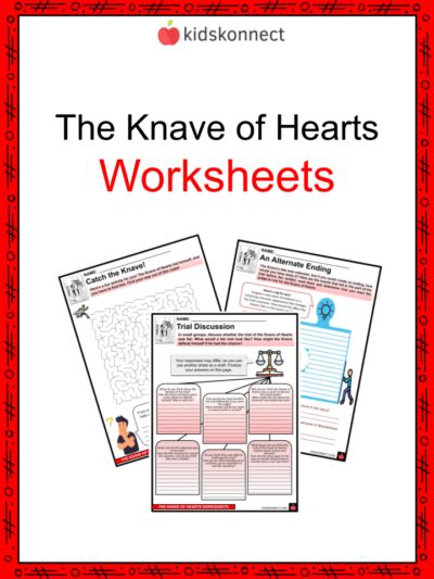 Knave Of Hearts Worksheets Character Role Trial Pop Culture