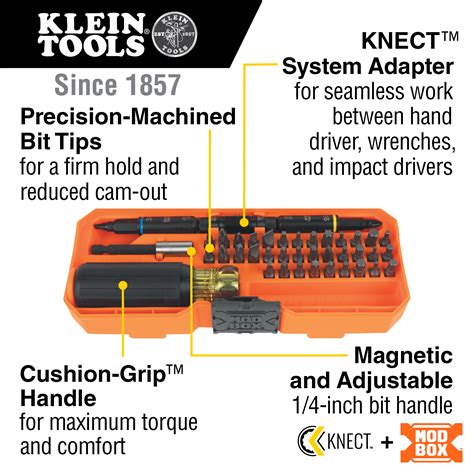 Knect Impact Rated Multi Bit Screwdriver Nut Driver Set 46 Piece 32501Hd Klein Tools Knect Impact Rated Multi Bit Screwdriver Nut Driver Set 46 Piece 32501Hd Klein Tools