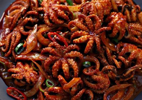 Korean Spicy Stir Fried Small Octopus Octopus Stir Fried Korean