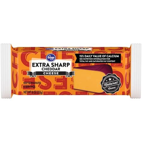 Kroger Cheese Natural Extra Sharp Cheddar Kroger Cheese Natural Extra Sharp Cheddar