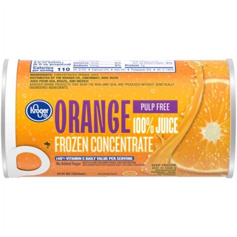 Kroger® Frozen 100% Pulp Free Orange Juice Concentrate, 12 Fl Oz - Kroger