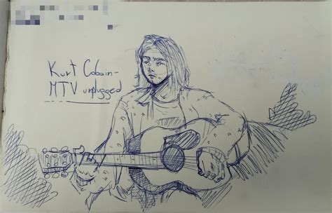 Kurt Cobain Mtv Unplugged Drawing R Nirvana Kurt Cobain Mtv Unplugged Drawing R Nirvana