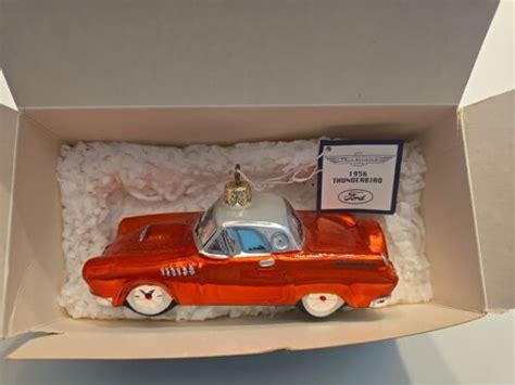 Kurt S Adler Polonaise Collection Glass Christmas Ornament 1956 Ford Thunderbird Ebay