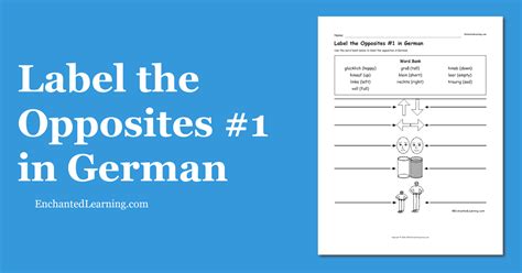 Label The Opposites 1 In German Enchanted Learning
