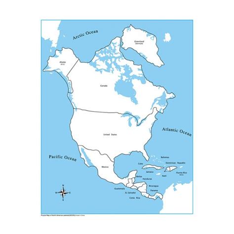 Labeled North America Control Map Pp Plastic