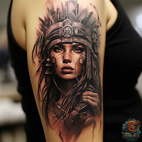 Lady Warrior Tattoo Designs